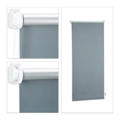 3x Verdunkelungsrollo In Grau - (B)60 X (H)160 Cm -Relaxdays relaxdays 3x verdunkelungsrollo in grau b 60 x h 160 cm 4