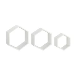 3x Wandregal In Weiß