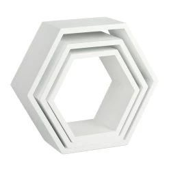 3x Wandregal In Weiß -Relaxdays relaxdays 3x wandregal in weiss 3