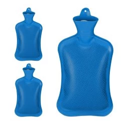 3x Wärmflasche In Blau -Relaxdays relaxdays 3x warmflasche in blau 7