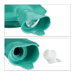 3x Wärmflasche In Türkis -Relaxdays relaxdays 3x warmflasche in turkis 6