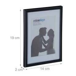 4 X Bilderrahmen In Schwarz - 13 X 18 Cm -Relaxdays relaxdays 4 x bilderrahmen in schwarz 13 x 18 cm 3