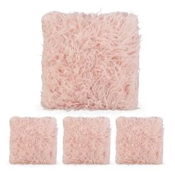 4 X Fellkissen In Rosa - (B)45 X (T)45 Cm 15 4 X Fellkissen In Rosa - (B)45 X (T)45 Cm -Relaxdays relaxdays 4 x fellkissen in rosa b 45 x t 45 cm 7