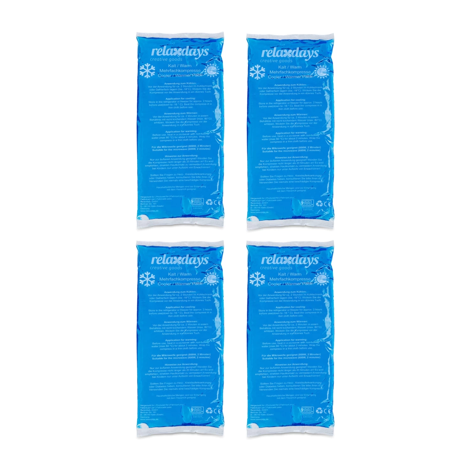 4 X Kühlpad In Blau 1 4 X Kühlpad In Blau