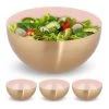 4 X Salatschüssel In Rosa/ Gold - (H)12,5 X Ø 25 Cm