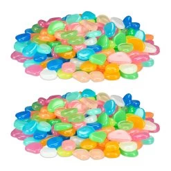 400x Leuchtsteine In Bunt -Relaxdays relaxdays 400x leuchtsteine in bunt 7
