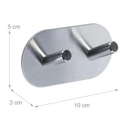 4er-Set: Handtuchhaken In Silber 10 4er-Set: Handtuchhaken In Silber -Relaxdays relaxdays 4er set handtuchhaken in silber 3