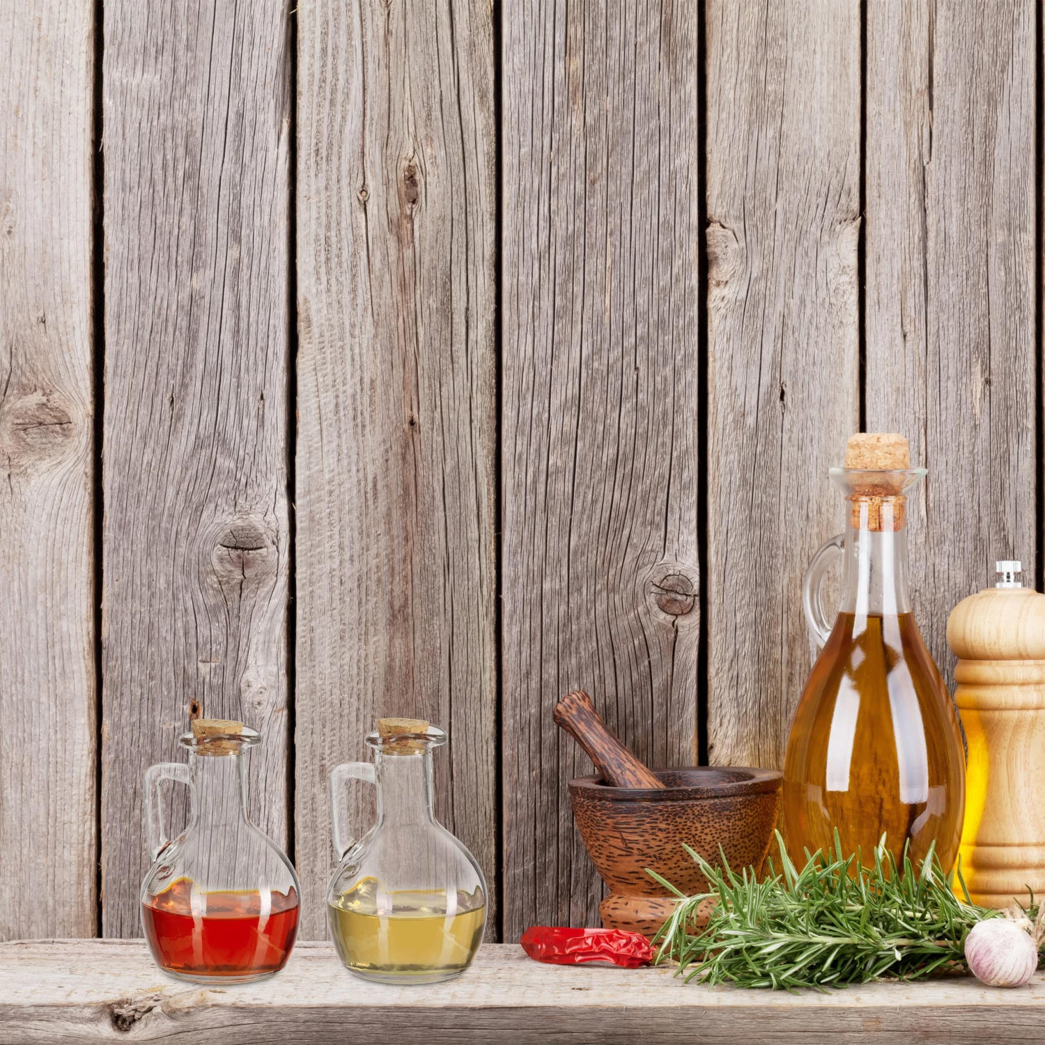 4tlg. Öl- & Essigkanne In Transparent 2 4tlg. Öl- & Essigkanne In Transparent – Bild 2