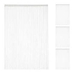 4x Fadenvorhang In Weiß - (L)245 X (B)145 Cm