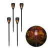 4x Gartenfackel In Schwarz