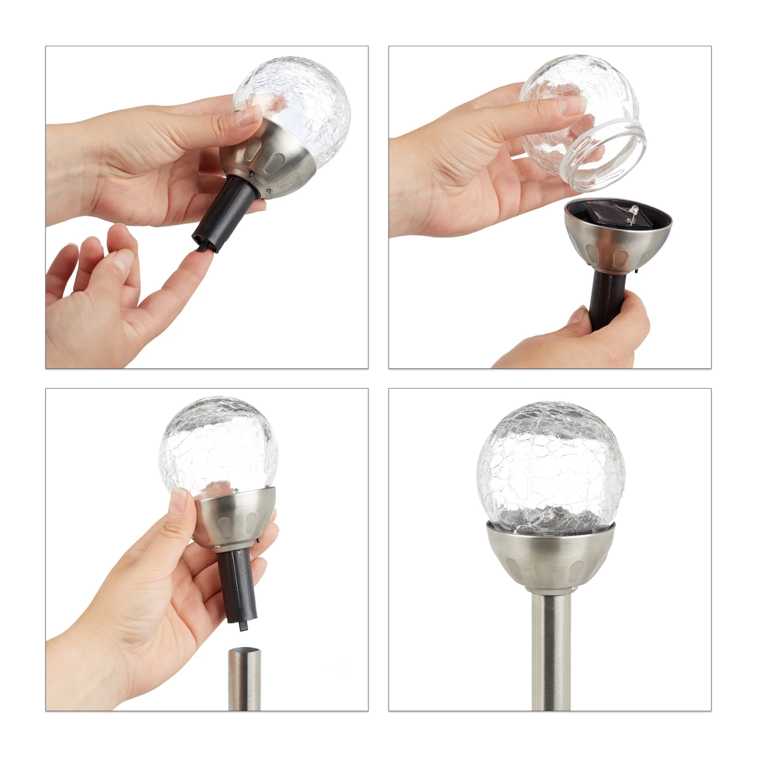 4x Gartenleuchte In Silber 7 4x Gartenleuchte In Silber – Bild 7