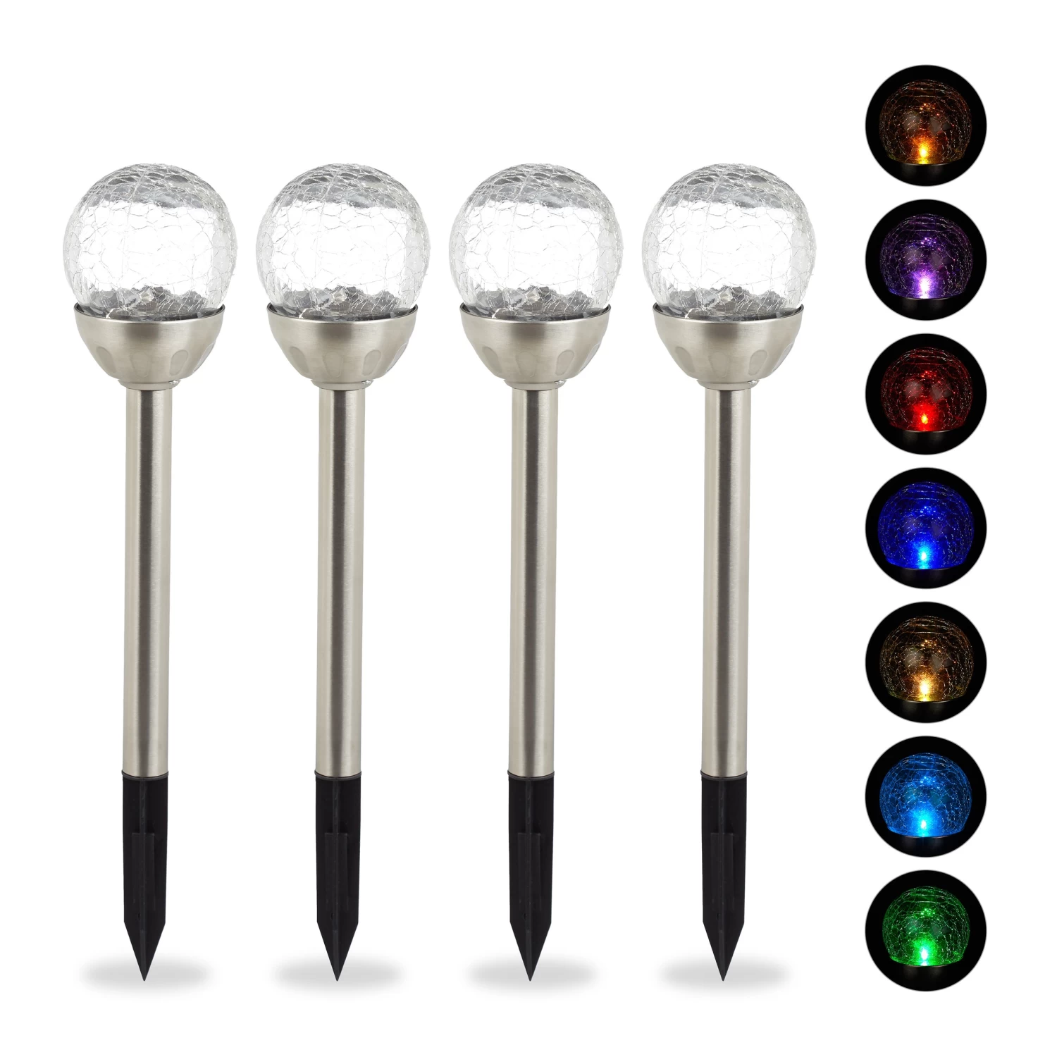 4x Gartenleuchte In Silber 1 4x Gartenleuchte In Silber