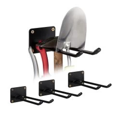 4x Gerätehalter In Schwarz -Relaxdays relaxdays 4x geratehalter in schwarz 7