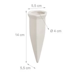 4x Gießkegel In Weiß - (B)5,5 X (H)14 X (T)5,5 Cm -Relaxdays relaxdays 4x giesskegel in weiss b 5 5 x h 14 x t 5 5 cm 3