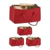 4x Kaminholztasche In Rot