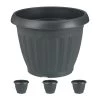 4x Pflanzkübel In Anthrazit