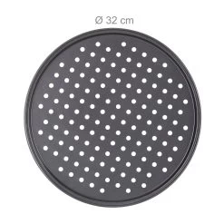 4x Pizzablech In Grau - Ø 32 Cm -Relaxdays relaxdays 4x pizzablech in grau o 32 cm 3