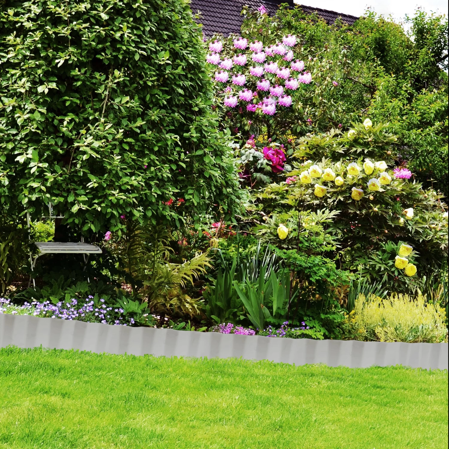 4x Rasenkante In Silber 2 4x Rasenkante In Silber – Bild 2