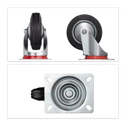 4x Schwerlastrollen In Schwarz - Ø 100 Mm