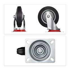 4x Schwerlastrollen In Schwarz - Ø 160 Mm