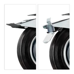 4x Schwerlastrollen In Schwarz - Ø 160 Mm -Relaxdays relaxdays 4x schwerlastrollen in schwarz o 160 mm 5