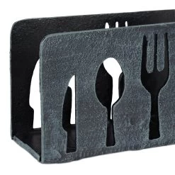 4x Serviettenhalter In Grau - 33x33 Cm -Relaxdays relaxdays 4x serviettenhalter in grau 33x33 cm 5