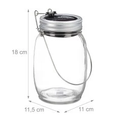 4x Solarlampe In Transparent -Relaxdays relaxdays 4x solarlampe in transparent 3