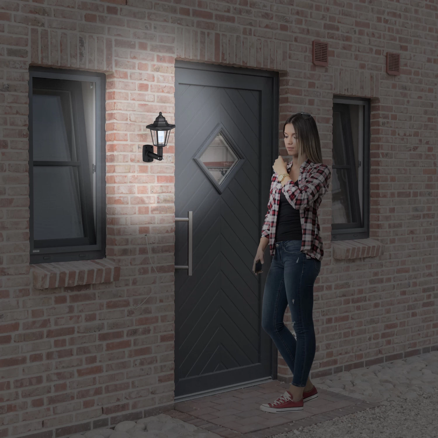 4x Solarlaterne In Schwarz 2 4x Solarlaterne In Schwarz – Bild 2