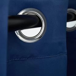 4x Verdunklungsvorhänge In Blau - (L)245 X (B)135 Cm -Relaxdays relaxdays 4x verdunklungsvorhange in blau l 245 x b 135 cm 5