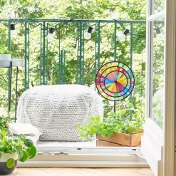 4x Windrad In Bunt - (B)35,5 X (H)73,5 X (T)15 Cm -Relaxdays relaxdays 4x windrad in bunt b 35 5 x h 73 5 x t 15 cm 2