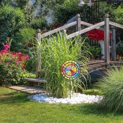 4x Windrad In Bunt - (B)35,5 X (H)73,5 X (T)15 Cm -Relaxdays relaxdays 4x windrad in bunt b 35 5 x h 73 5 x t 15 cm 4