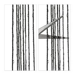 5 X Fadenvorhang "Glitzer" In Schwarz - (L)245 X (B)90 Cm -Relaxdays relaxdays 5 x fadenvorhang glitzer in schwarz l 245 x b 90 cm 5
