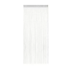 5 X Fadenvorhang "Glitzer" In Weiß - 90 X 245 Cm