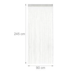 5 X Fadenvorhang "Glitzer" In Weiß - 90 X 245 Cm -Relaxdays relaxdays 5 x fadenvorhang glitzer in weiss 90 x 245 cm 3