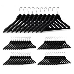 50er-Set: Kleiderbügel In Schwarz