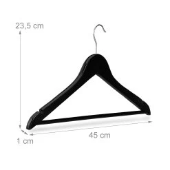 50er-Set: Kleiderbügel In Schwarz -Relaxdays relaxdays 50er set kleiderbugel in schwarz 3