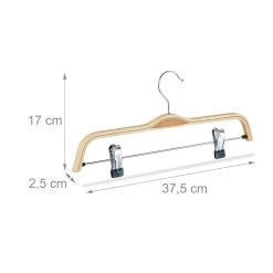 50x Hosenbügel In Natur -Relaxdays relaxdays 50x hosenbugel in natur 3