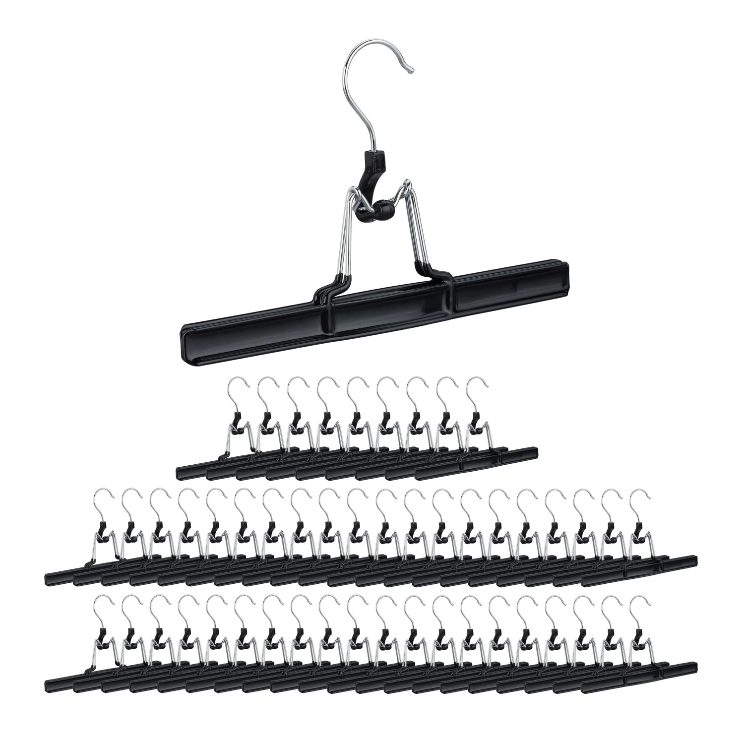 50x Hosenbügel In Schwarz 1 50x Hosenbügel In Schwarz