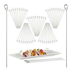 50x Schaschlikspieße In Silber 7 50x Schaschlikspieße In Silber -Relaxdays relaxdays 50x schaschlikspiesse in silber 3