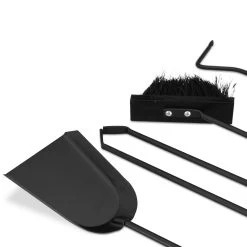 5tlg. Kaminbesteck In Grau/Silber -Relaxdays relaxdays 5tlg kaminbesteck in grau silber 6