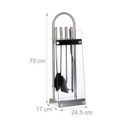 5tlg. Kaminbesteck In Silber 11 5tlg. Kaminbesteck In Silber -Relaxdays relaxdays 5tlg kaminbesteck in silber 3