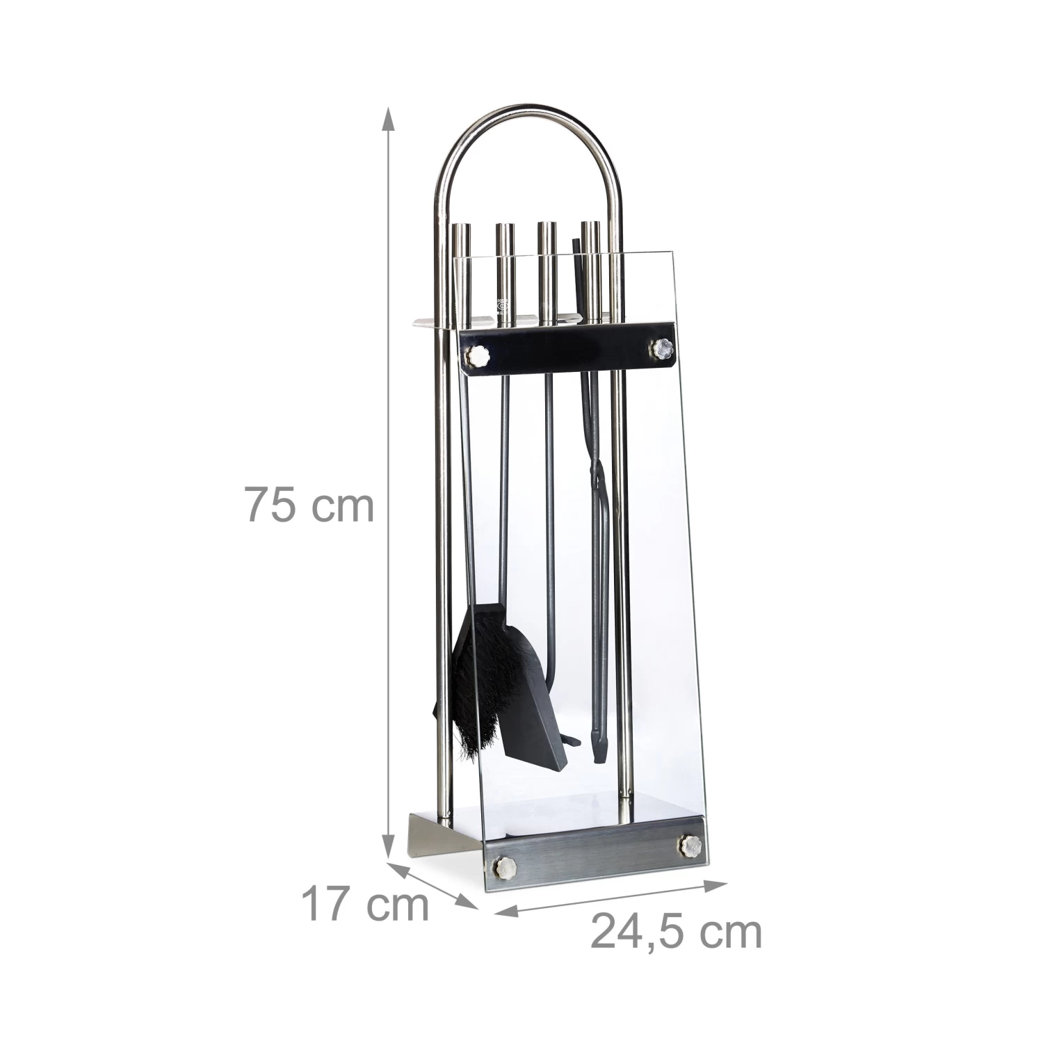 5tlg. Kaminbesteck In Silber 4 5tlg. Kaminbesteck In Silber – Bild 4
