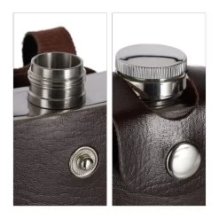 5x Flachmann In Silber - 1,8 L -Relaxdays relaxdays 5x flachmann in silber 1 8 l 5