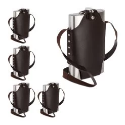 5x Flachmann In Silber - 1,8 L -Relaxdays relaxdays 5x flachmann in silber 1 8 l 7