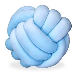 5x Knotenkissen In Hellblau - Ø 25 Cm