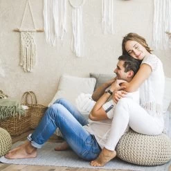 5x Knotenkissen In White -Relaxdays relaxdays 5x knotenkissen in white 2