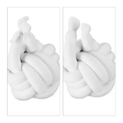 5x Knotenkissen In White -Relaxdays relaxdays 5x knotenkissen in white 5