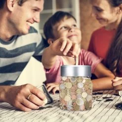 5x Spardose In Transparent -Relaxdays relaxdays 5x spardose in transparent 2