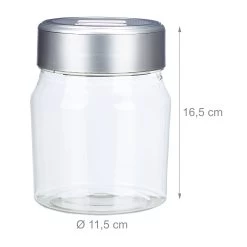 5x Spardose In Transparent -Relaxdays relaxdays 5x spardose in transparent 3