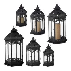 6 Tlg. Laternen Set In Schwarz 15 6 Tlg. Laternen Set In Schwarz -Relaxdays relaxdays 6 tlg laternen set in schwarz 7